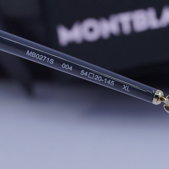 Montblanc MB0271S 004 Square Sunglasses - Gold/Nicotine - Picture 9 of 11